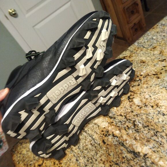 Riddell Generator Mid Lace Up Football Cleat Men's Size 13 Black Gray LD21567 - Picture 8 of 12